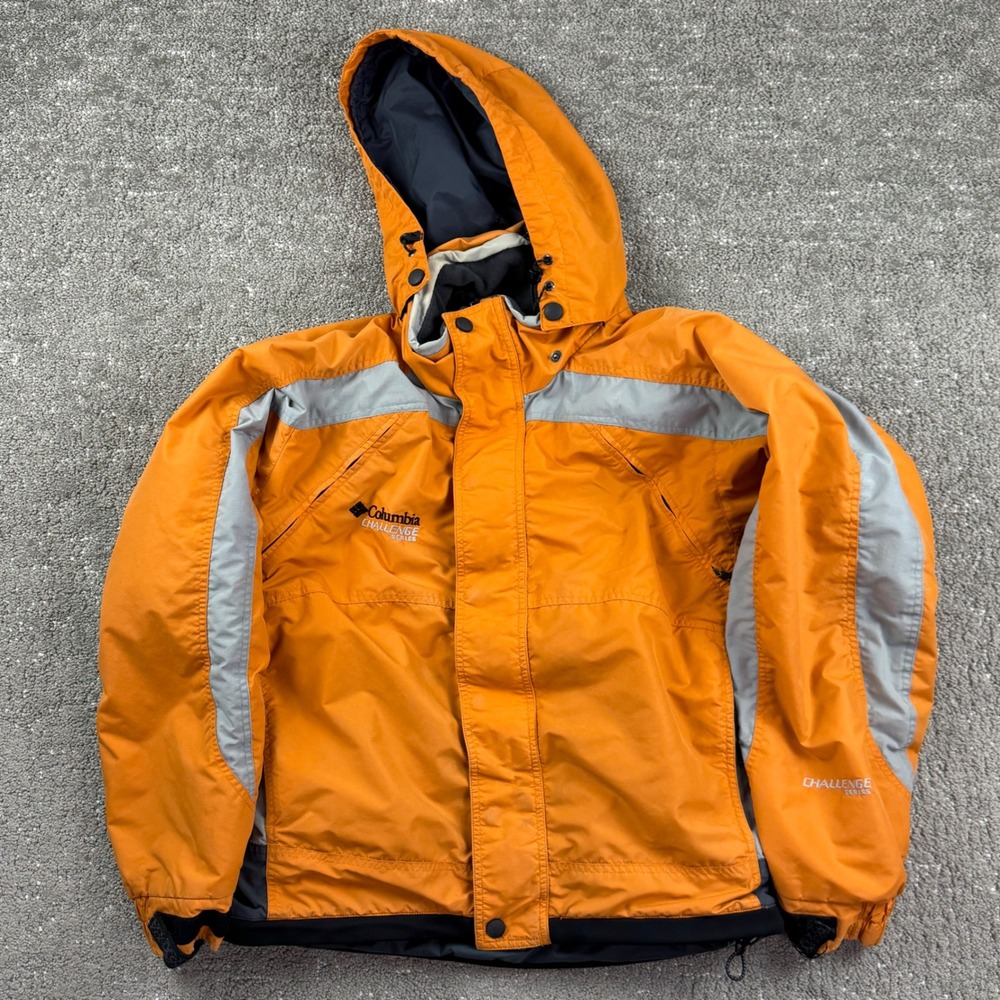 Vintage Columbia Challenge Series Mens M Orange Ski Snowboard Jacket Hooded